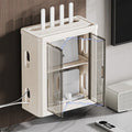 Cutie Depozitare Router WiFi cu Montare pe Perete sau Mobilier, 33 cm x 28 cm x 14.3 cm
