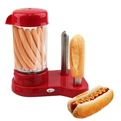 Aparat pentru preparat Hot Dog, 450W, Rosu