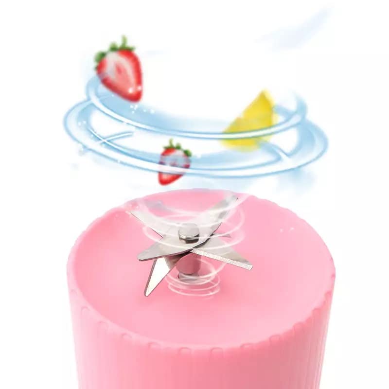 RESIGILAT - Mini Blender portabil - Smoothie & Shake, incarcare usb 6 Lame otel Inoxidabil,  380 ml