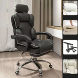 Scaun Ergonomic Directorial cu Suport Picioare Rabatabil Piele Ecologica - detaliu produs