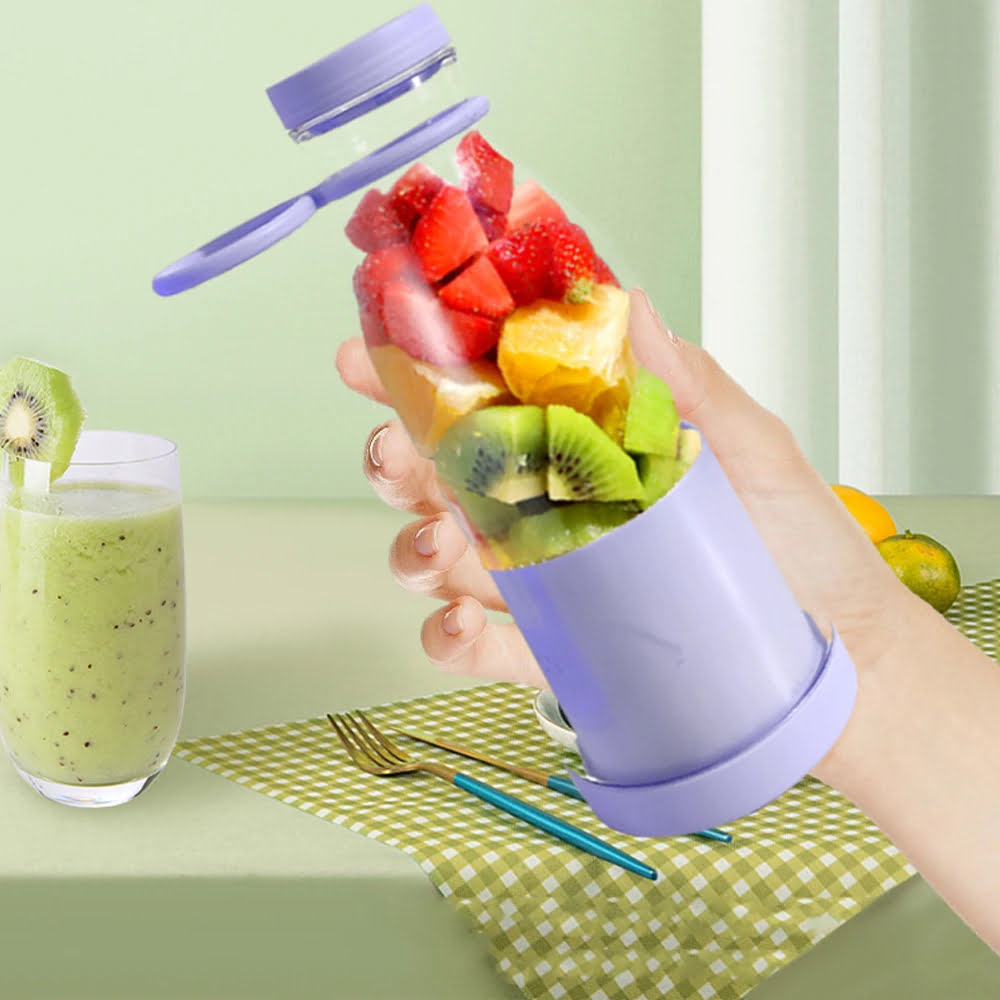 RESIGILAT - Mini Blender portabil - Smoothie & Shake, incarcare usb 6 Lame otel Inoxidabil,  380 ml