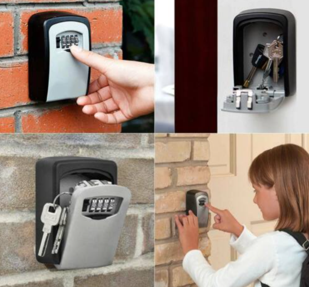 Mini seif pentru pastrat chei sau obiecte mici cu inchidere cu cifru