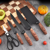 Set Cutite Bucatarie Inox 6 Piese 4 Cutite Otel Inoxidabil Foarfeca Ceramica - detaliu produs