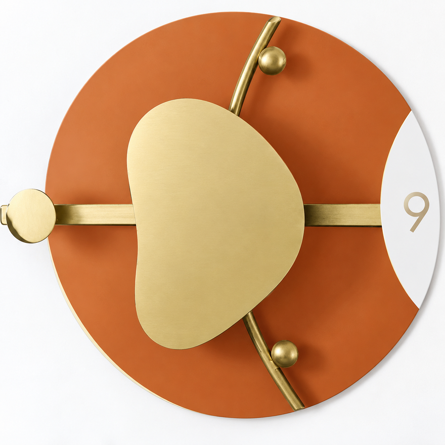 Ceas Perete Analog Decorativ Silentios Design Modern Negru - detaliu produs