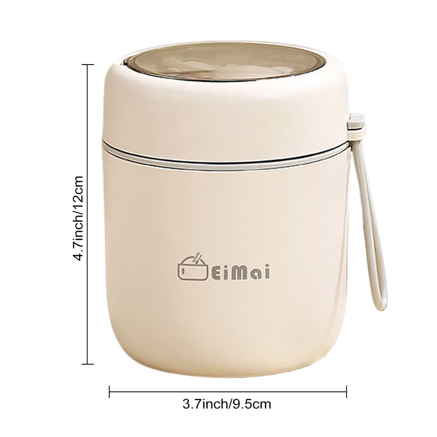 Cana Supa Termica Otel Inoxidabil 500ml Izolata Dublu Perete cu Capac si Lingura - detaliu produs