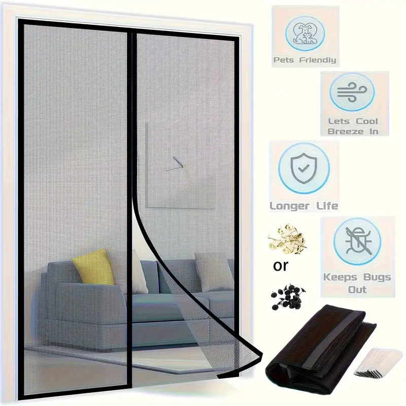 Set 3 perdele magnetice antiinsecte 190 x 100 cm