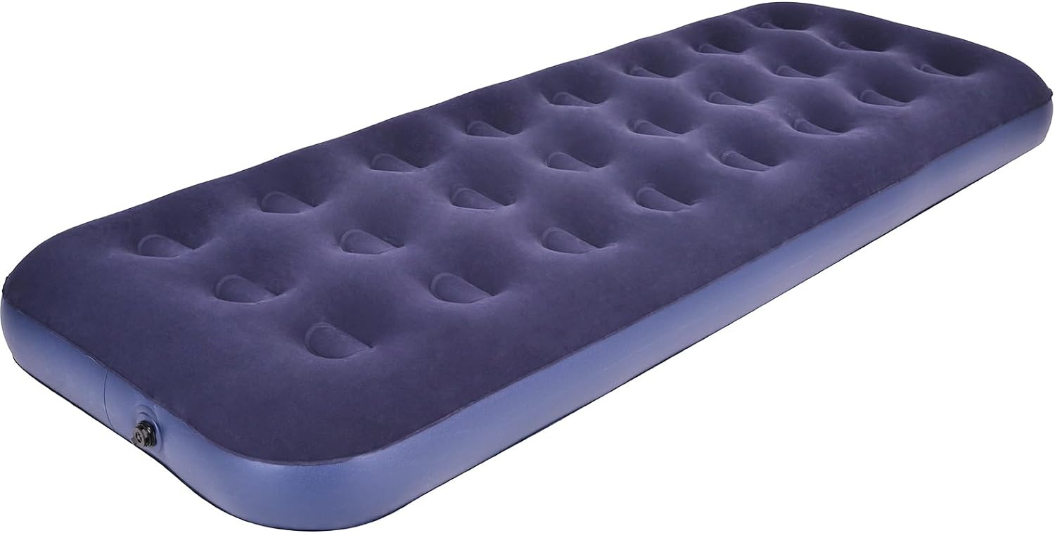 Saltea gonflabila pentru camping, plaja, 1-2 persoane, PVC si catifea
