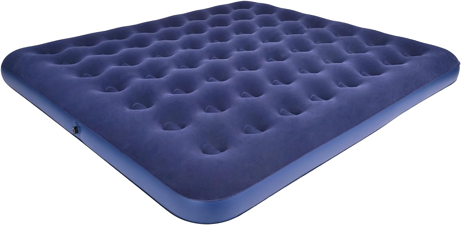 Saltea gonflabila pentru camping, plaja, 1-2 persoane, PVC si catifea