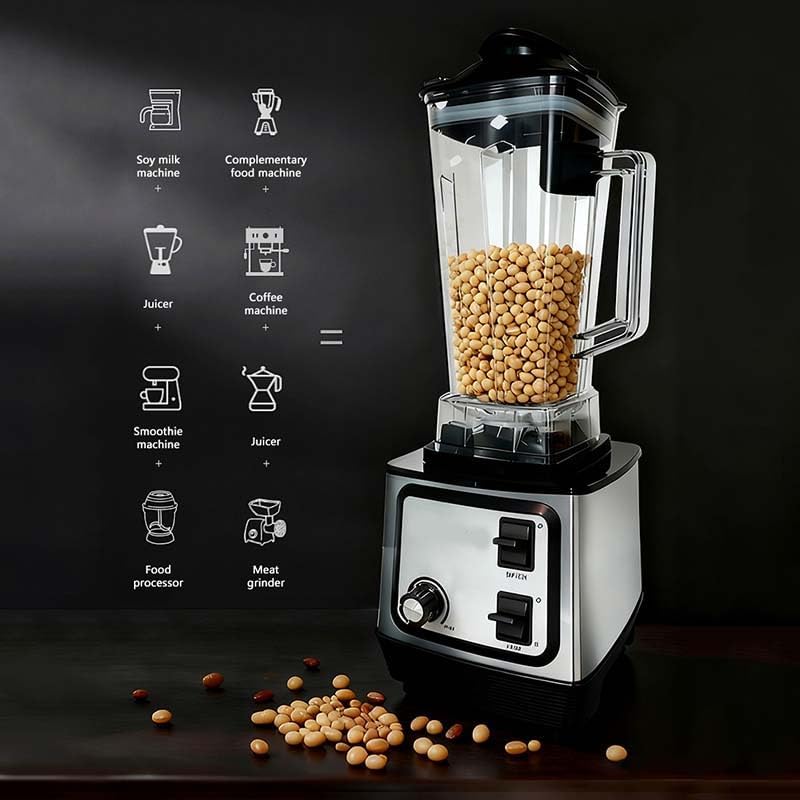 Storcător multifuncțional și mixer, 2-în-1 blender profesional și procesor de alimente, 2.5L, 600W, finisaj argintiu