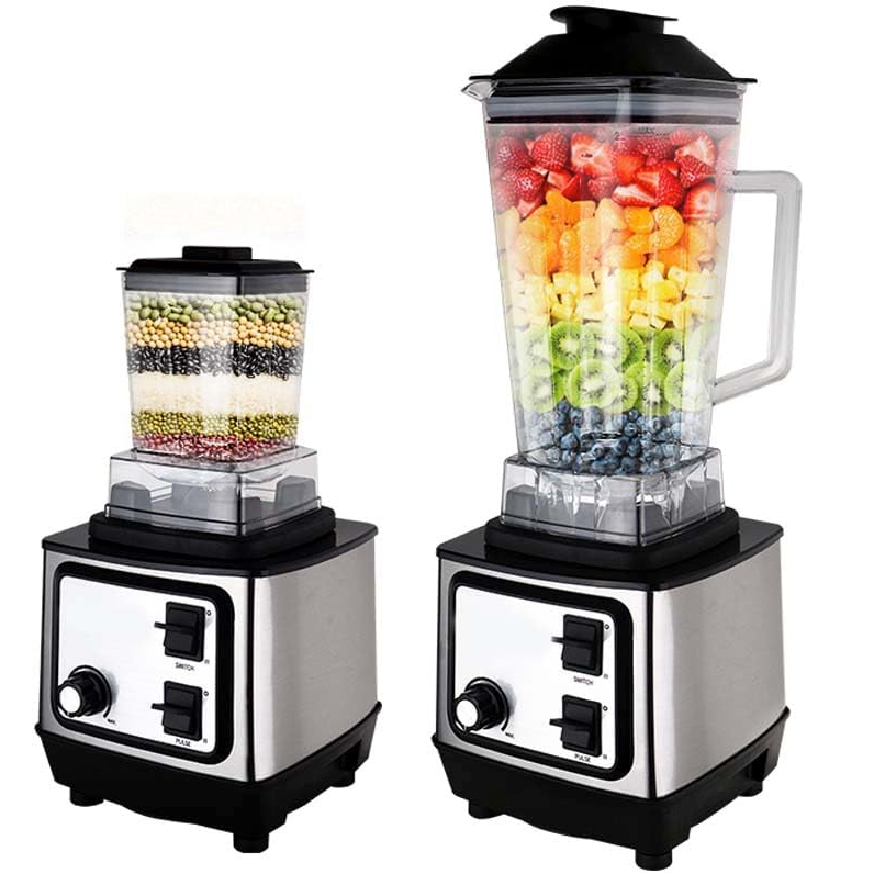 Storcător multifuncțional și mixer, 2-în-1 blender profesional și procesor de alimente, 1.5L, 600W, finisaj argintiu