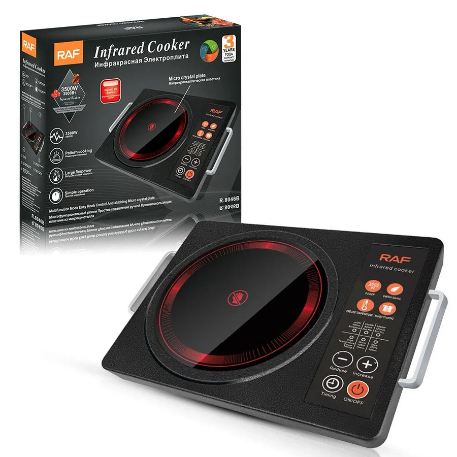 Plita Electrica cu Control Tactil, Plita de Gatit cu Incalzire Radianta Infrarosu, 3500W