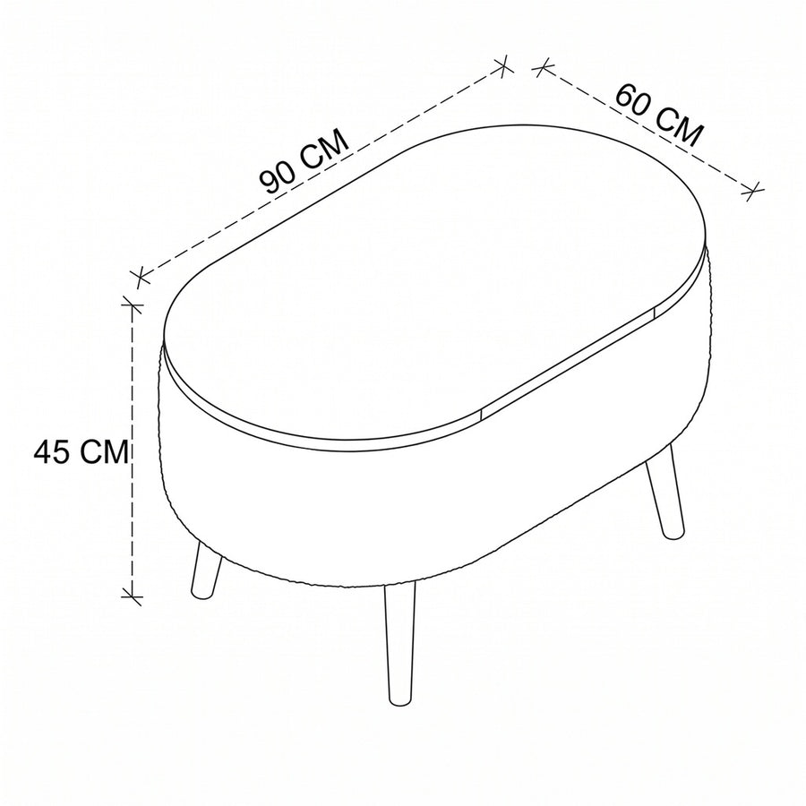 Coffee Table Luno - Pine - detaliu produs