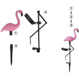 Set 3 x Lampa Solara Flamingo 52 cm Roz Iluminare LED Gradina - detaliu produs