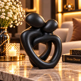 Statuetă Decorativă Cuplu Îmbrățișat – Rășină Finisată, 12,5 × 7,5 × 5 cm - imagine principala