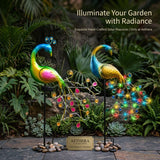Lampa Solara Decorativa Paun LED 3D Iluminare Gradina Exterior Impermeabila - detaliu produs