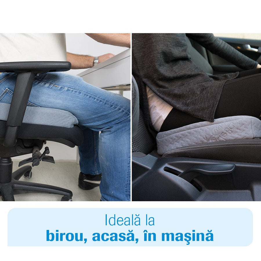 Perna confort pentru sezut Miracle Bamboo M14219, albastru