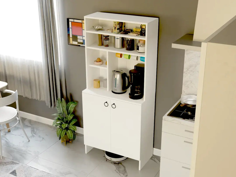 Dulap Bucatarie cu 2 Usi MDF Alb Organizare Modulara Depozitare - detaliu produs