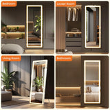 Oglinda LED Dreptunghiulara 160x50 cm 3 Culori Control Touch Sticla HD Cadru Aluminiu - imagine principala