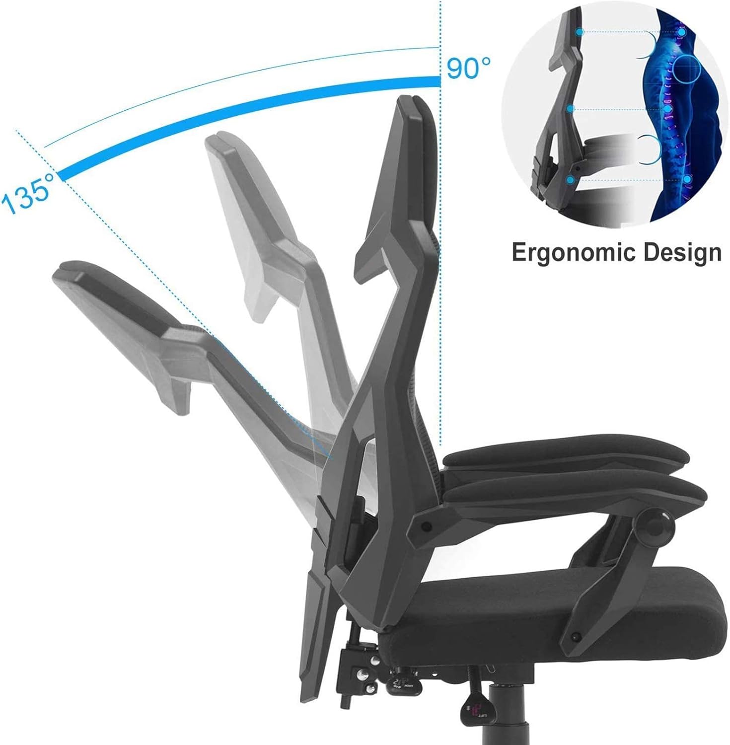 RESIGILAT - Scaun de Gaming Ergonomic Predator cu spătar ventilat și design futurist
