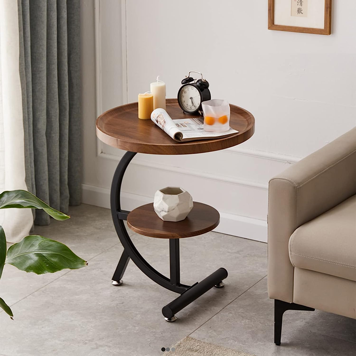 RESIGILAT - Masuta de cafea pentru living, design nordic, elegant, 62x30cm
