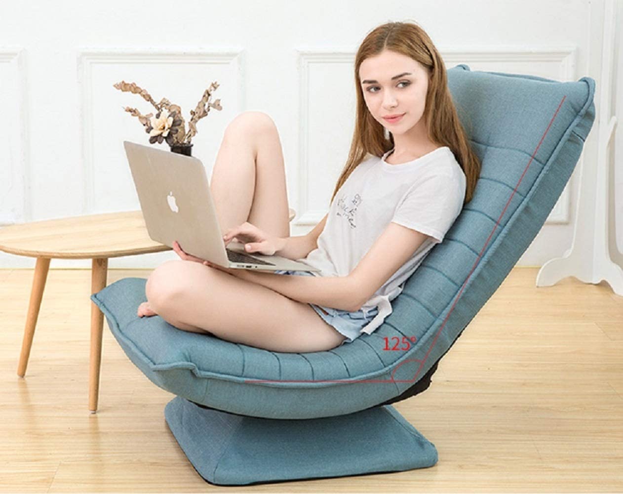RESIGILAT - Fotoliu semiluna, rotativ, cu spatar reglabil, Lazy Moon Chair