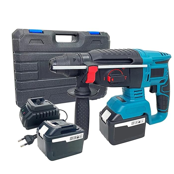 Bormasina cu Percutie Fara Fir Brushless 1850W, 2 Acumulatori 18V, 2580 rpm, Ciocan Rotopercutor SDS Plus