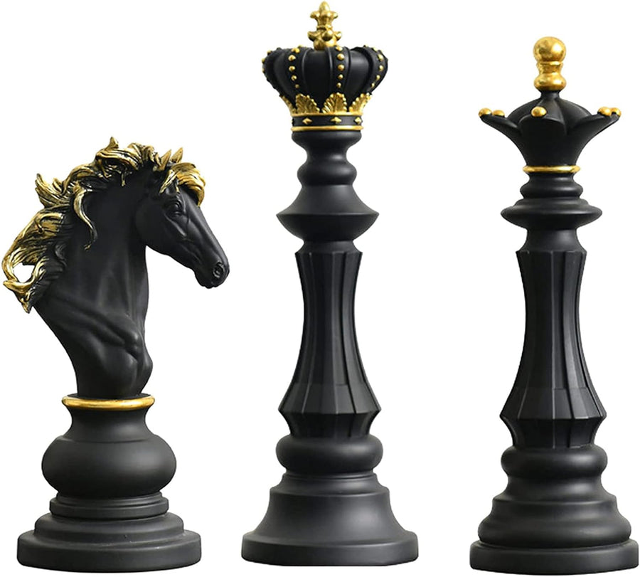 Statuete Sah Premium, Ornamente Regi, Dame, Calareti, Sculpturi Rasina, Decor Casa