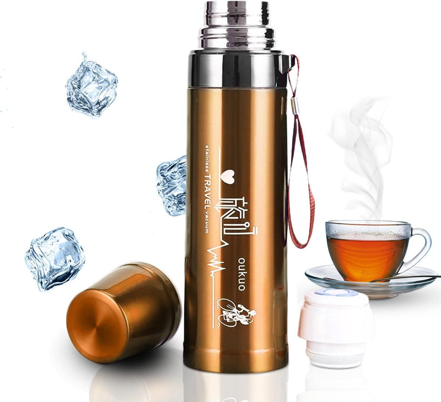 Cana termos 750ml cu perete dublu si capac etans – pentru bauturi calde sau reci