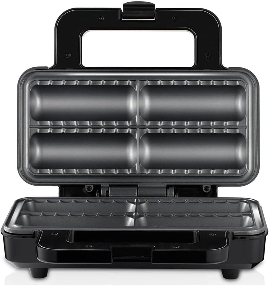 Aparat electric pentru 4 rulouri cu carnati sau placinte umplute in acelasi timp, RAF R529, 800 W, negru