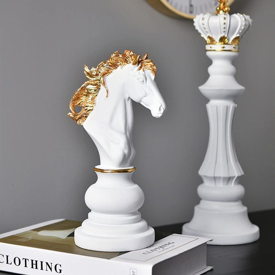 Statuete Sah Premium, Ornamente Regi, Dame, Calareti, Sculpturi Rasina, Decor Casa