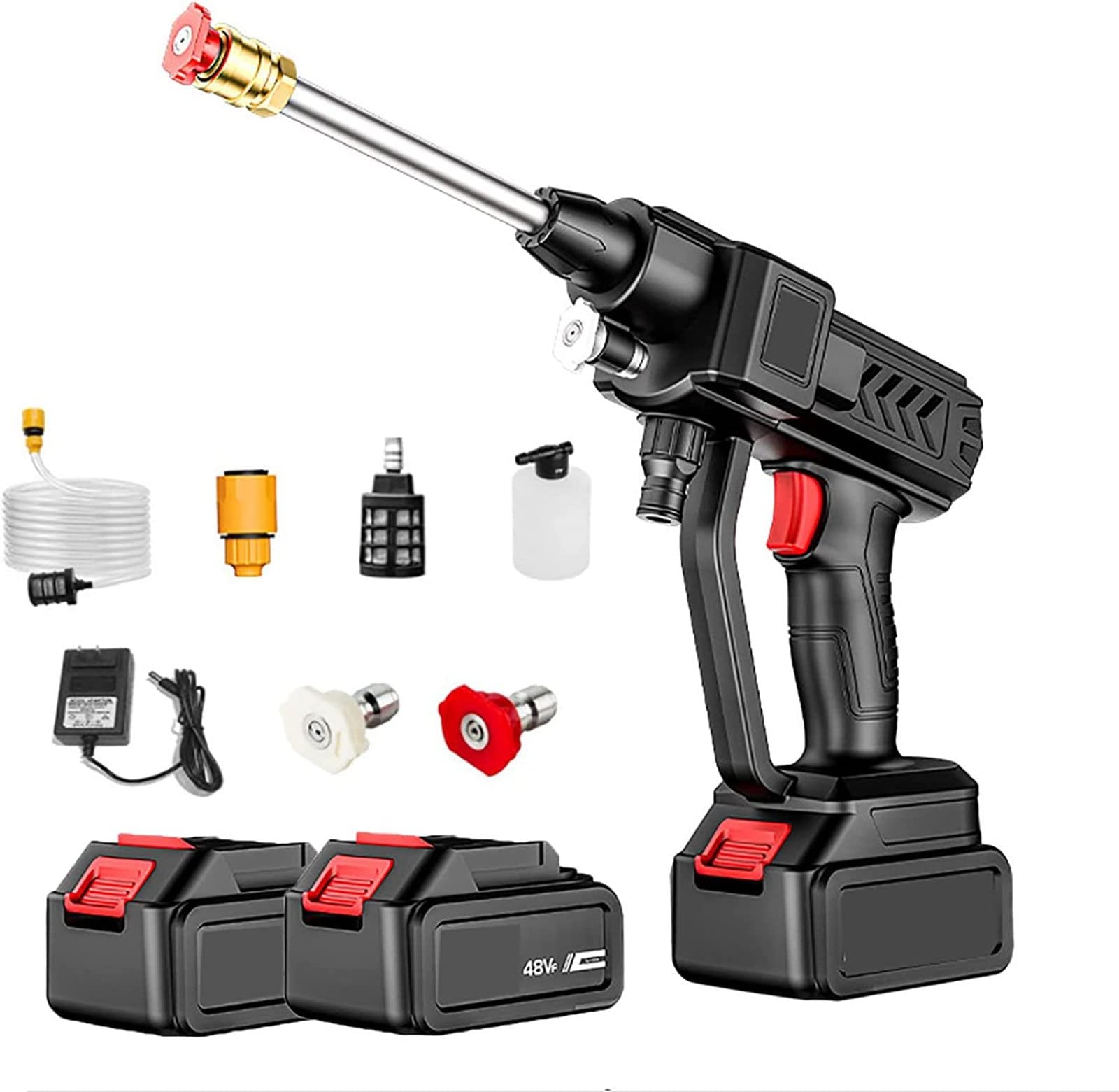 RESIGILAT - Aparat de spalat electric cu presiune puternica, 1/2 acumulator 48V, 8L/min, 20 Bari
