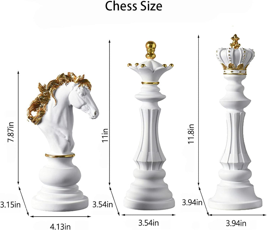 Statuete Sah Premium, Ornamente Regi, Dame, Calareti, Sculpturi Rasina, Decor Casa