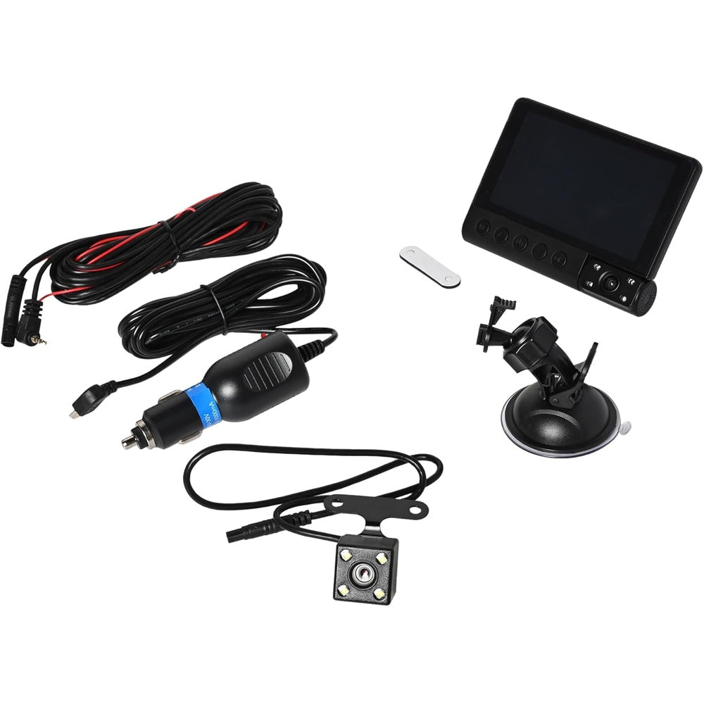 Camera Auto cu Oglinda Retrovizoare 3-in-1 – Ecran 4 inch, viziune nocturna, detectie miscarilor, asistenta la parcare, unghi larg 360°