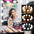 Set 10 becuri LED pentru oglinda make-up, cu reglare intensitate