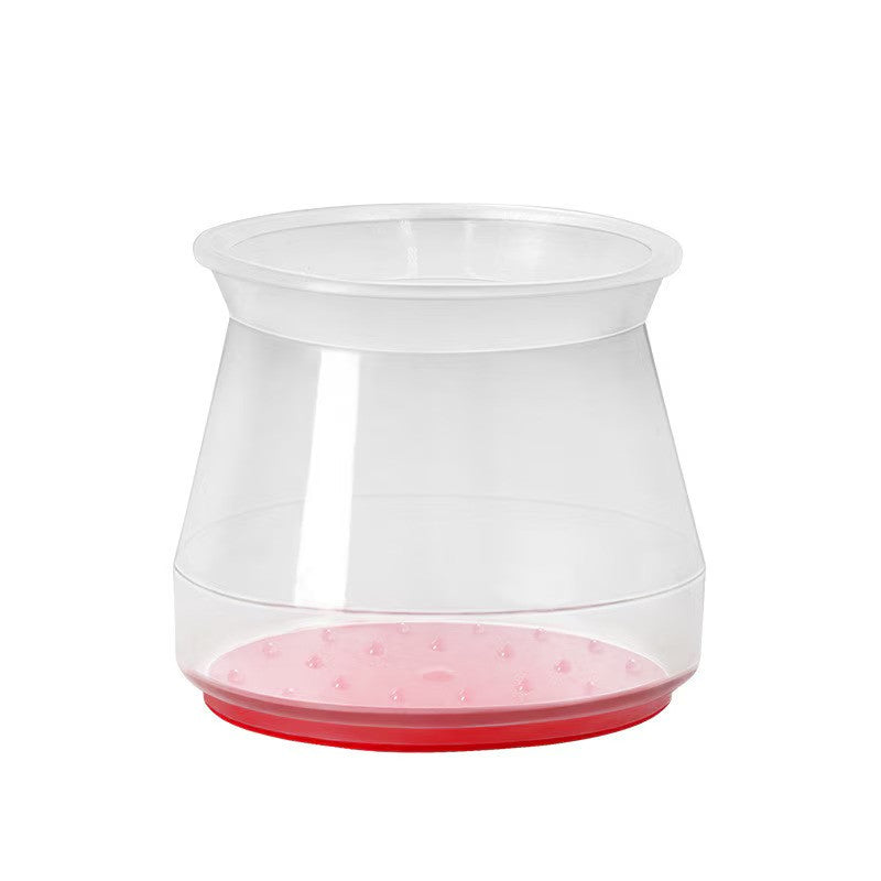 Set 8 Protectii Picioare Masa si Scaun Silicon Rotund 3-4cm Transparent/Rosu - imagine principala