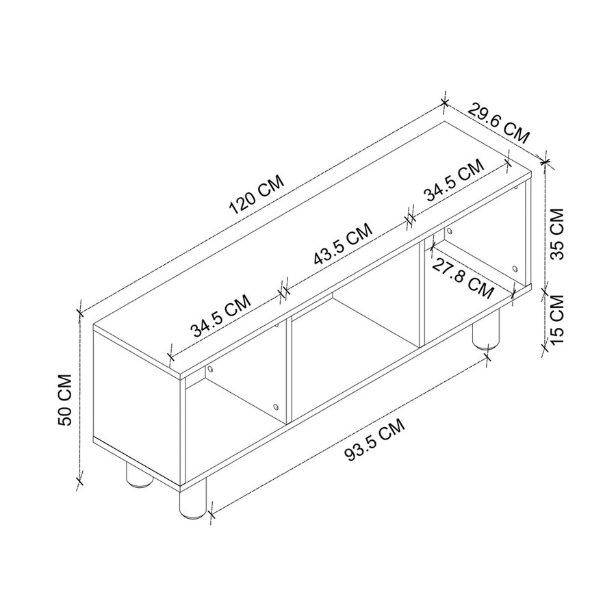 Tv Stand Cuba - Sapphire Oak - detaliu produs