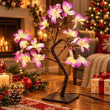 Pom Decorativ LED cu Flori, Ramuri Flexibile, Timer și Alimentare USB/Baterii – 44 cm - detaliu produs