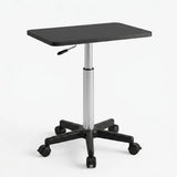 Masuta Portabila cu Inaltime Ajustabila 60x80 cm Piston Pneumatic Blat MDF Alb - imagine principala