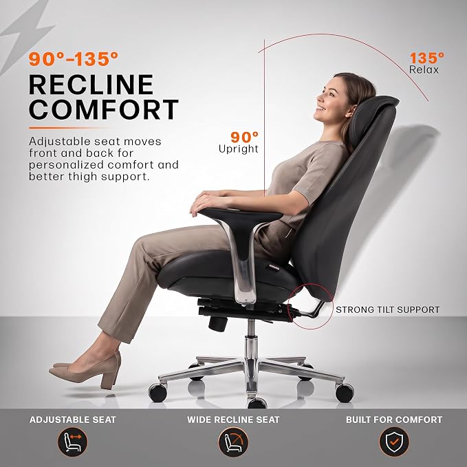 Scaun Gaming Ergonomic cu Spatar Inalt si Suport Lombar Ajustabil - detaliu produs