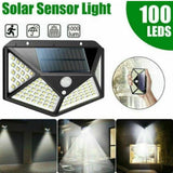 Set 4 Lampi Solare 100LED cu Senzor de Miscare Iluminare Exterior Waterproof - detaliu produs