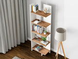 Raft Biblioteca Asimetric 5 Polite MDF Negru Decorativ Perete - detaliu produs