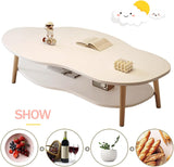 Masa de Cafea in Forma de Nor Cloud Table 2 Nivele 100cm Alb Design Modern - detaliu produs