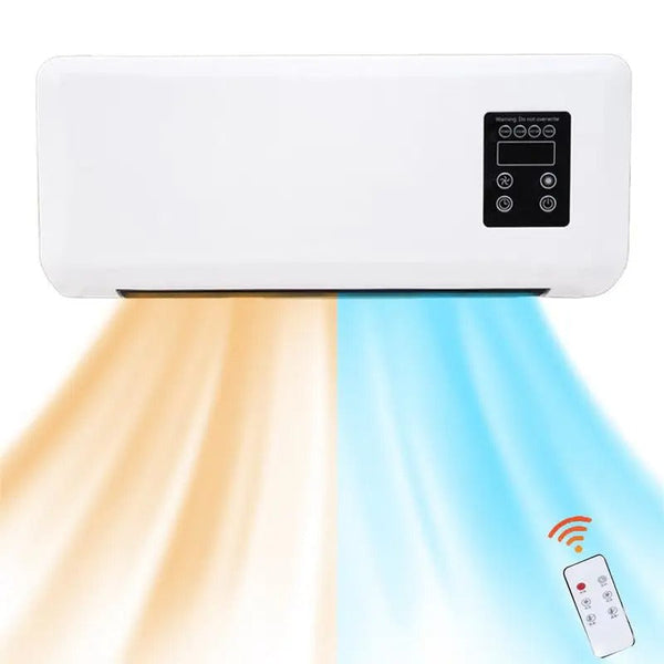 RESIGILAT - Mini aer conditionat cu ventilator, 2 in 1,  55 cm, Rece/Cald, 16 - 40 grade, 1800W, cu telecomanda, Alb
