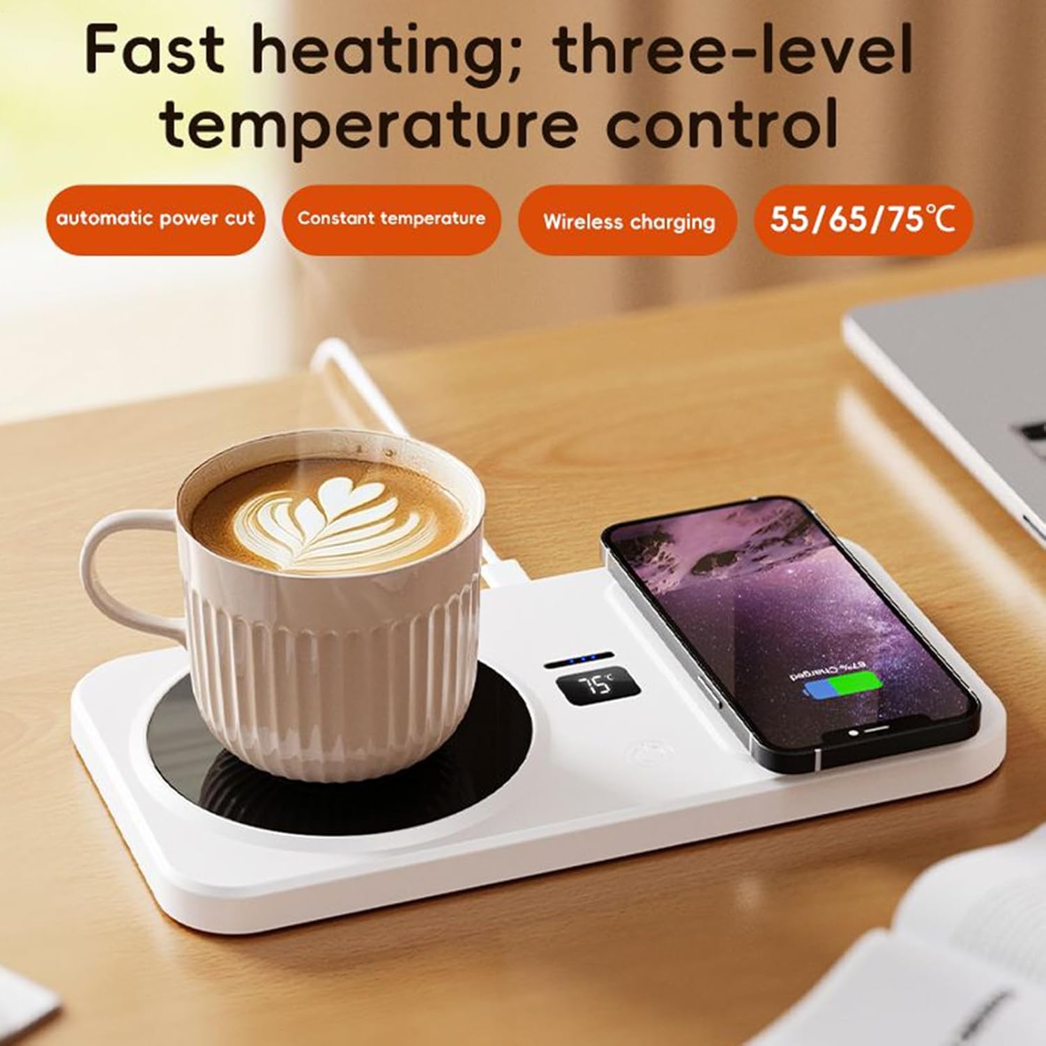 Incalzitor electric pentru cana cu incarcare wireless – control inteligent al temperaturii