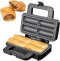 Aparat electric pentru 4 rulouri cu carnati sau placinte umplute in acelasi timp, RAF R529, 800 W, negru