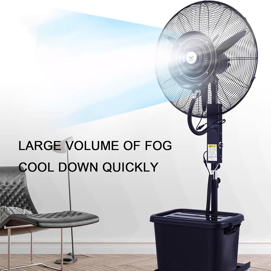 Ventilator industrial cu rezervor apa 40 litri, diametru 55cm, putere 160 W – 3 trepte