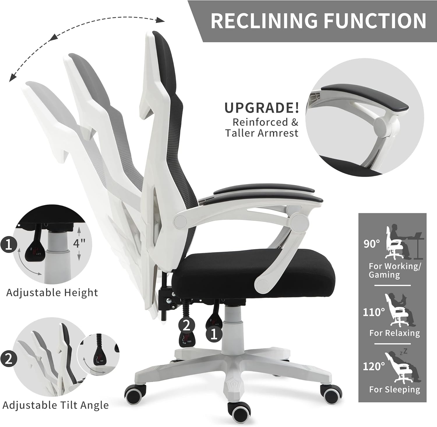 RESIGILAT - Scaun de Gaming Ergonomic Predator cu spătar ventilat și design futurist