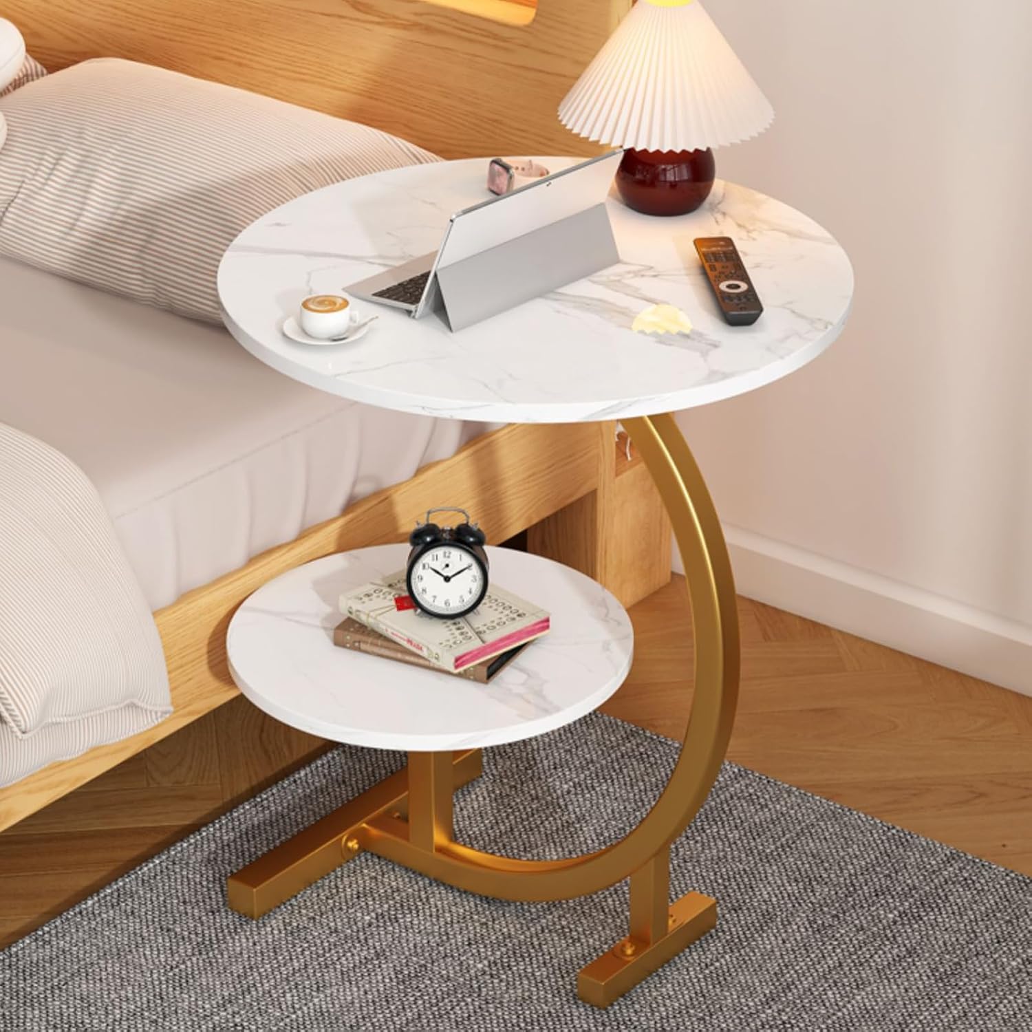 RESIGILAT - Masuta de cafea pentru living, design nordic, elegant, 62x40cm