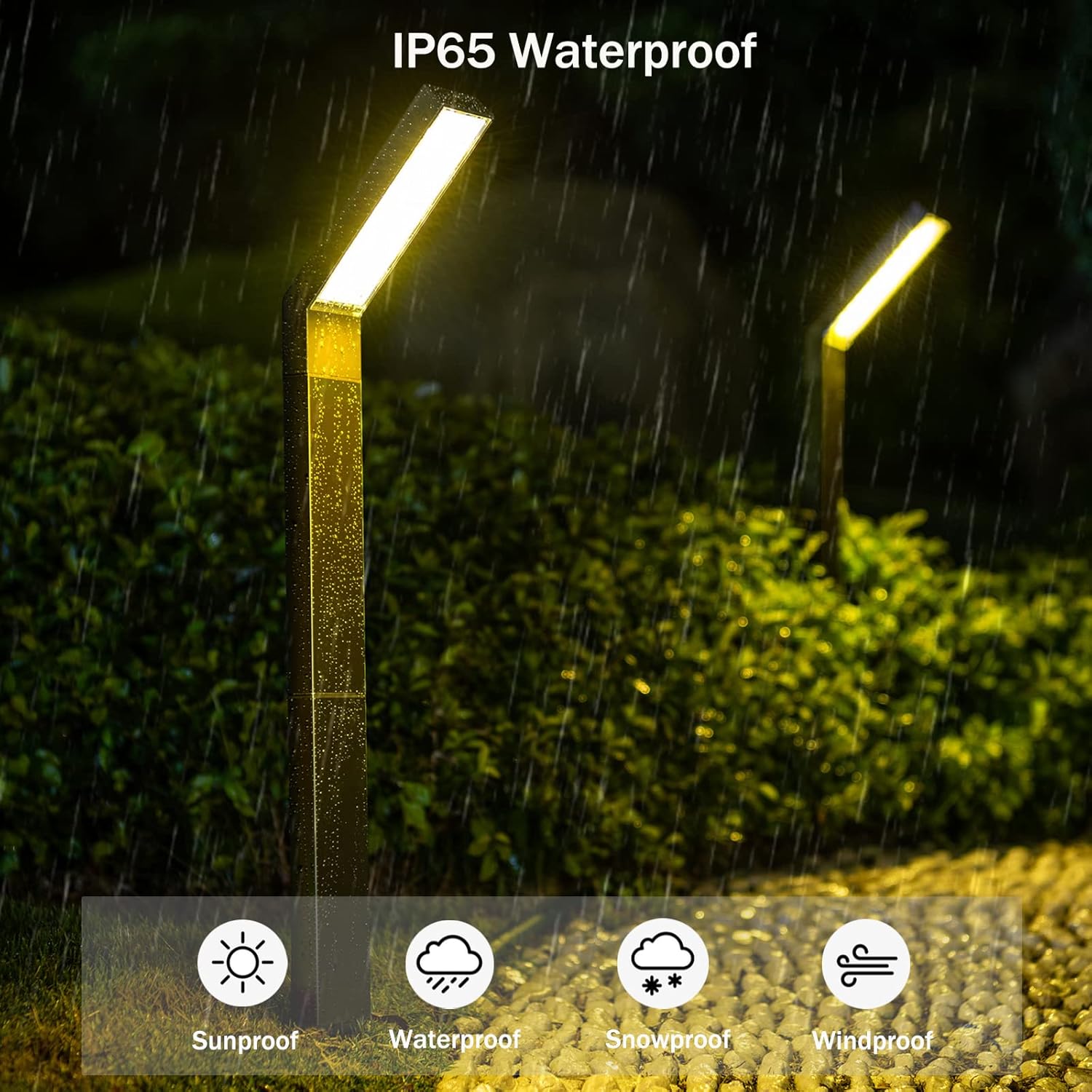 Lampa Solara LED pentru Gradina, 90 LED-uri, 3 Moduri Iluminare, Protectie IP65, Inaltime 83 cm, Culoare Negru