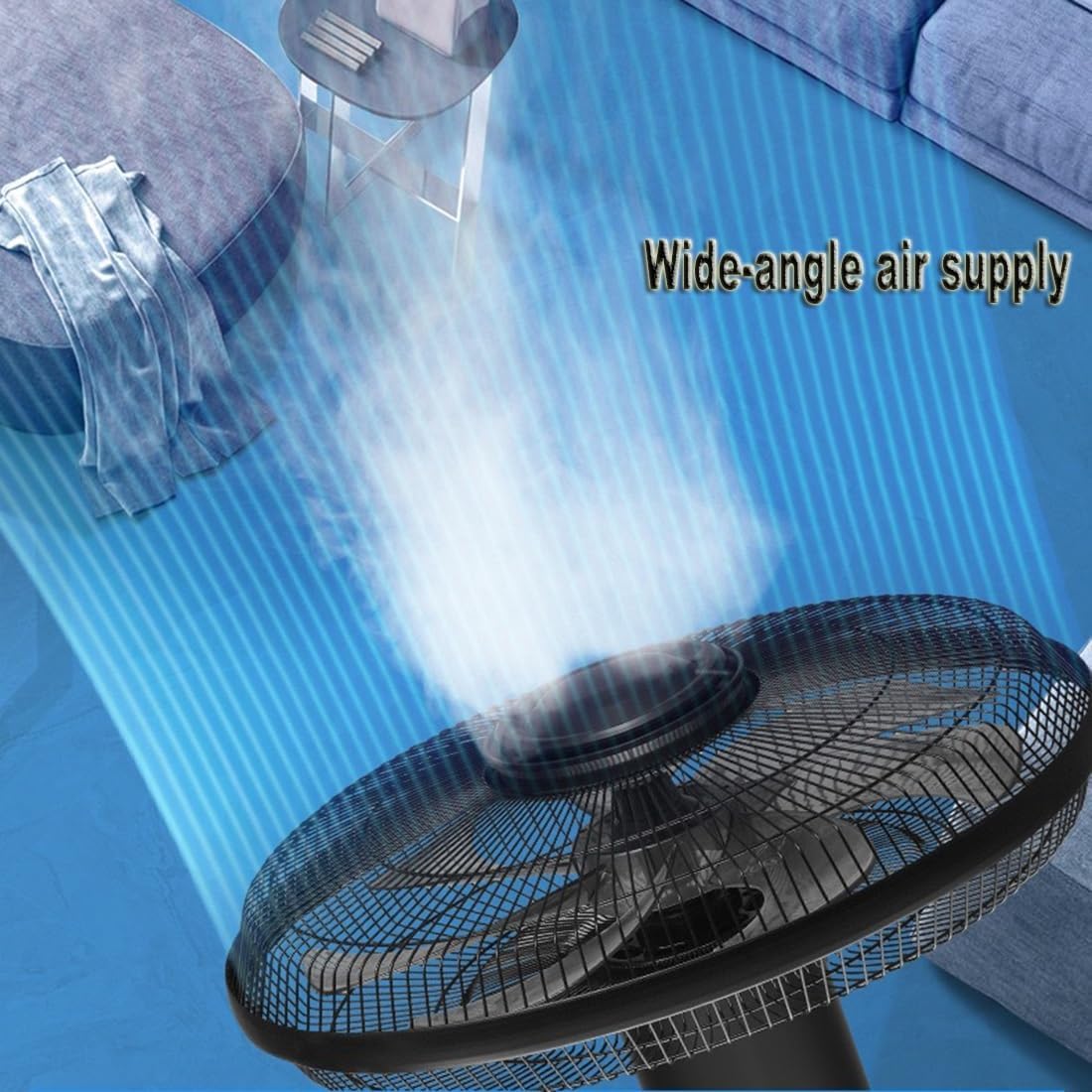 RESIGILAT - Ventilator electric cu umidificator 4L, telecomanda si motor cupru – 130 cm, 16 inch, 3 viteze